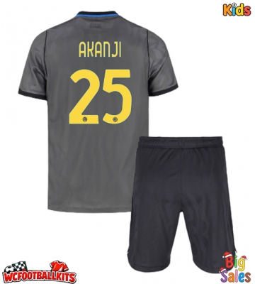 Inter Milan Manuel Akanji #25 Replica Third Stadium Kit for Kids 2026-27 Short Sleeve (+ pants)